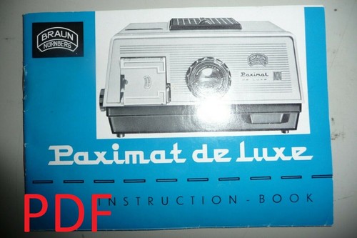 Instructions slide projector